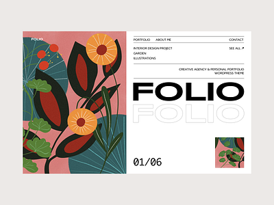 folio blog branding colors design illustration interface typography ui web
