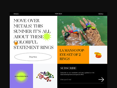 rings blog colors design interface shop typography ui web