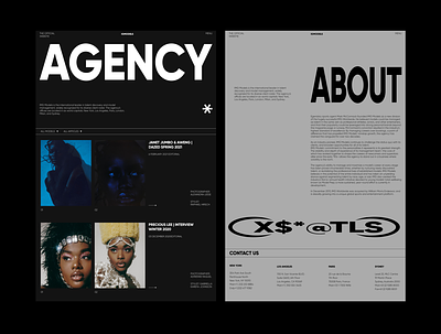 AGENCY agency blog branding design interface typography ui web