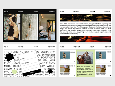 Film blog branding colors design interface ui web