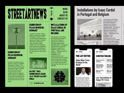 street art news blog design layout news responsive ui web