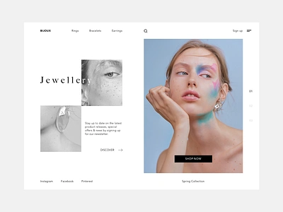 Bijoux fashion jewellery shopping store ui web