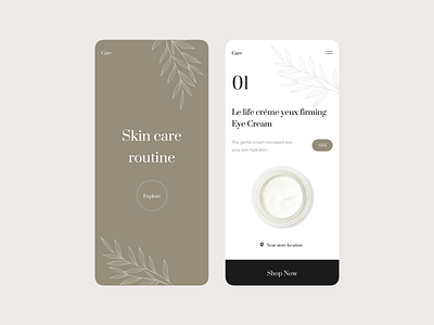 Skincare App app app design design fashion interface mobile shopping skin skincare ui