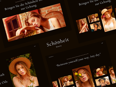 Schonheit - Beauty Hero Sections banner beauty beauty home beauty web hero hero section landing page newest popular spa ui ux web web banner web design website