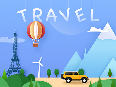 Travel design illustration