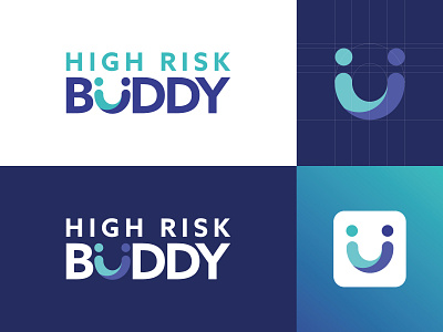 High Risk Buddy Logo branding business logo flat design graphic design icon logo logo design minimal minimalist typography vector web website