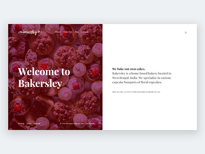 Bakersley — Homepage Design bakery branding design ui ux web web design website websites