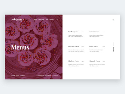 Bakersley — Menu Page Design bakery branding design ui ux web web design website websites