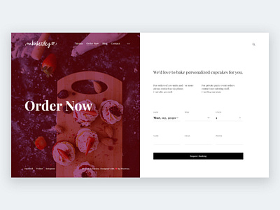 Bakersley — Order Page Design bakery branding design ui ux web web design website websites