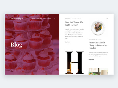 Bakersley — Blog Page Design bakery blog blog design branding design ui ux web web design website websites