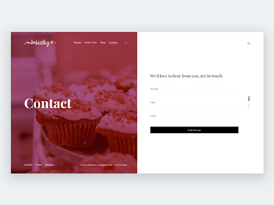 Bakersley — Contact Page Design bakery branding design ui ux web web design website websites