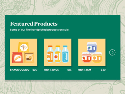 Harvestore — Featured Products Design bakery branding design illustration ui ux web web design website websites
