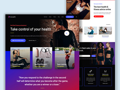 Arrowfit - Web Design for a Fitness Agency branding design fitness fitness app saas saas app ui ux web web design website websites