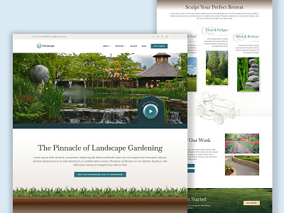 Townscape - Web Design for a Gardening Company branding design illustration saas app ui ux web web design website websites