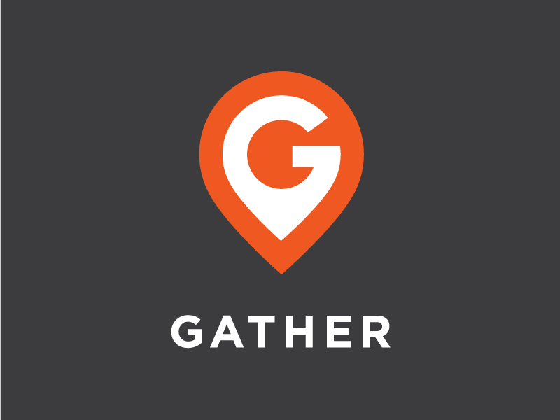 Gather icon and type, iteration 2 logo icon mobile app application type
