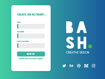 Just finished my first design for #dailyui #001 creative dailyui graphics sign up ui ux web