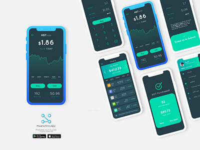 Cryptocurrency trading App - Havene app cryptocurrency finance trading ui ux wallet