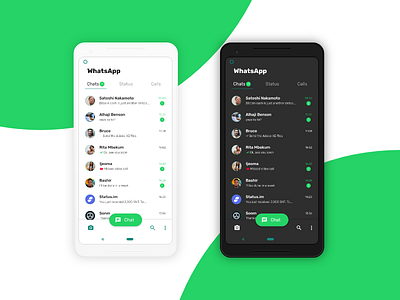 Whatsapp UI concept creative graphics material design mobile ui ux web whatsapp