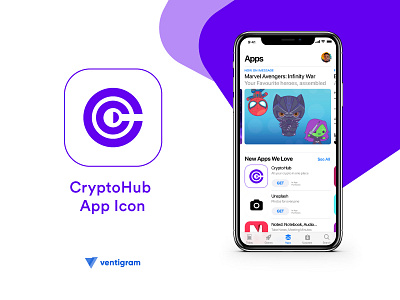 CryptoHub App Icon app creative dailyui graphics icon ios ui ux web