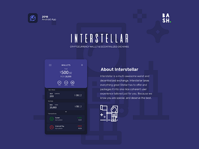 Interstellar Exchange App app cryptocurrency finance graphics trading ui ux wallet web