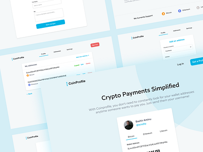 Crypto payments simplified app creative cryptocurrency design finance ui ux wallet web web design