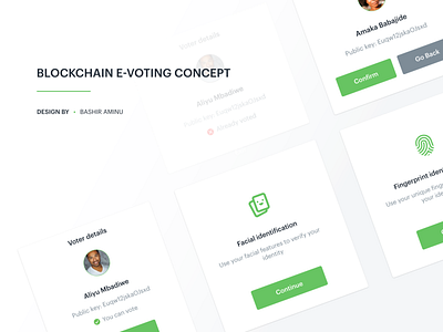 Blockchain E-voting Concept block chain elections ui ux voting web