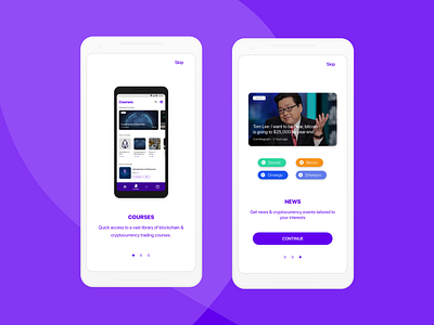 Sneak peek - Blockchain and cryptocurrency app app cryptocurrency design finance ui ux