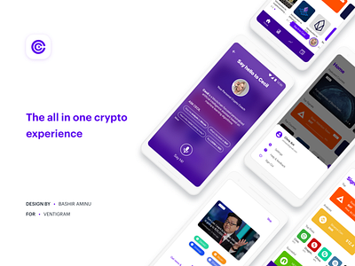 CryptoHub - All in one crypto app app cryptocurrency finance mobile ui ux