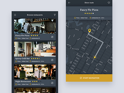 Foodmonkey Mobile App Template app design download free map mobie restaurant ui ux