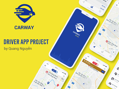 CARWAY - DRIVER APP animation app design flat icon illustrator ui ux vector web