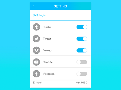 dailyui #007 setting 007 dailyui setting