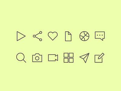 dailyui #055 Icon Set dailyui 055 icon set