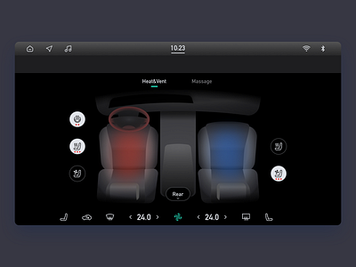 Automotive Seat Panel automotive hmi seat ux