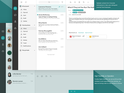 Corporate Mail Client design desktop email client ux