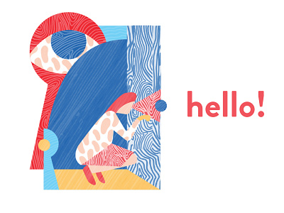 Hello dribbble! design illustration pattern