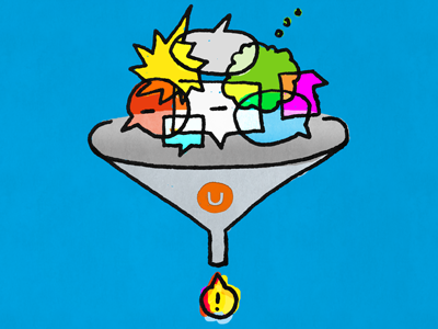 Urtak Funnel funnel illustration speak bubble urtak