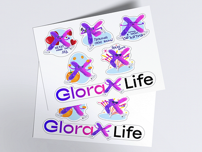 GloraX Life character event graphic design illustration sticker