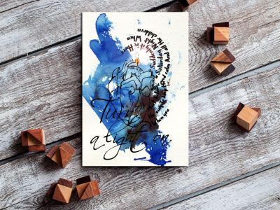 Turn a light on calligraphy dribbble invite lettering poster