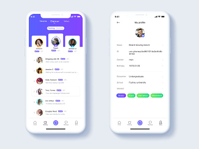 Live broadcast of the APP by GrayYu on Dribbble