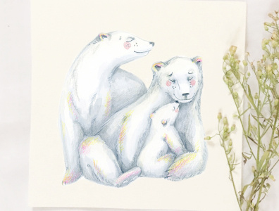 Lovely bears. bear beautiful illustration illustration art illustrations watercolor