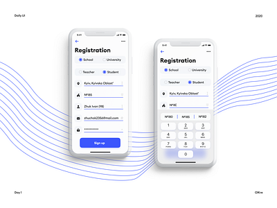 Daily UI Challenge - Day 001. Sign Up screen app appdesign daily dailyui dailyui 001 design mobile signup signupform signuppage ui ux webdesign