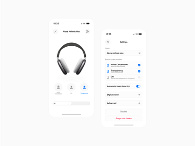 AirPods Max - Control App airpods airpods max aoo app apple max ui uidesign