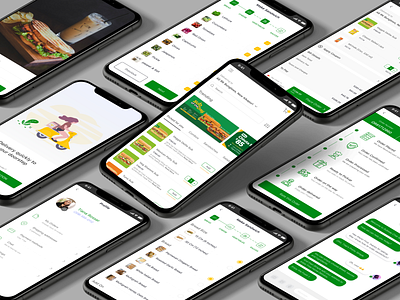 Subway App Design app branding clean ui design flat food food app minimal mobile ordering subway tracking app ui ui minimal design ux ux design