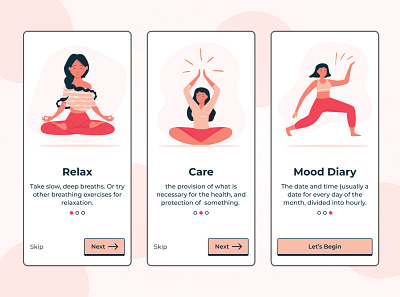 Onboarding Screens app clean ui design flat minimal minimalism onboarding onboarding illustration onboarding screens onboarding ui ui ui minimal design ux ux design web design