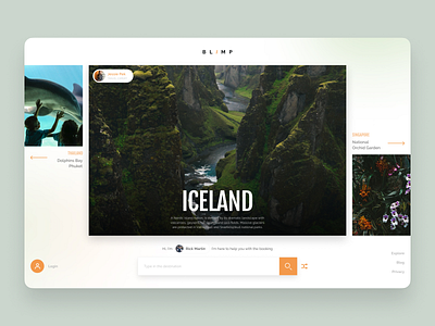 Blimp • Travel Website minimal travel ui user interface web design