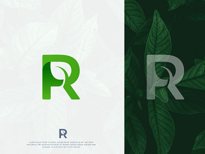 unused eco green R concept brand branding design eco eco logo green icon illustration letter logo logo design vector