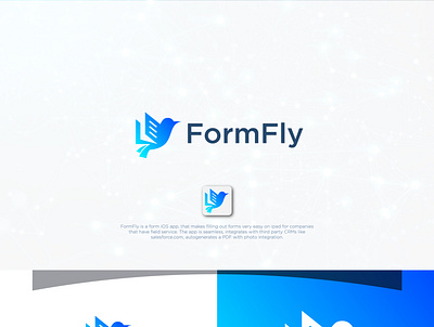 formfly logo concept brand branding design icon illustration logo logo design vector