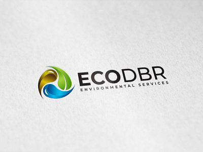 ecodbr enviromental services logo branding design illustration logo logo design logo design concept vector