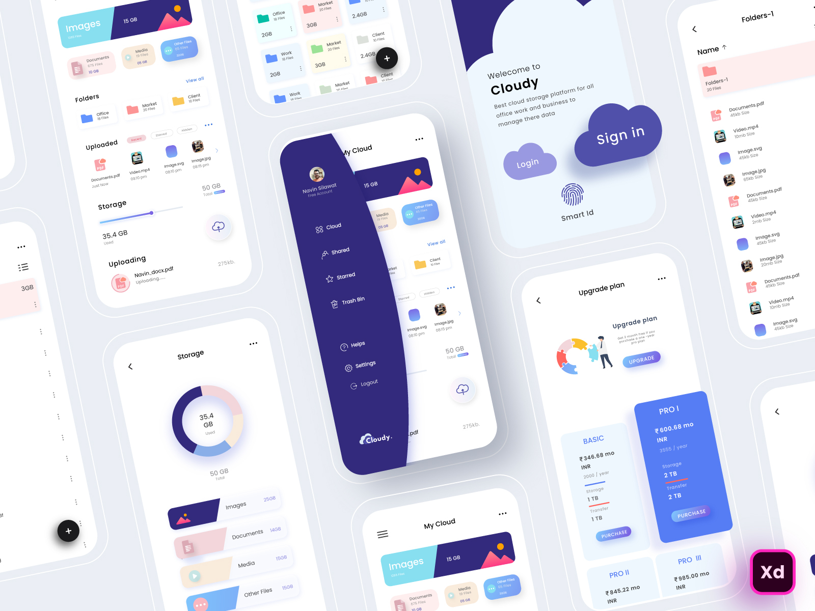 Cloudy Storage by Navin Silawat on Dribbble