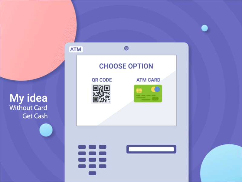 Get cash without debit card animation app design graphc graphic design icon illustration mobile app uiux visual